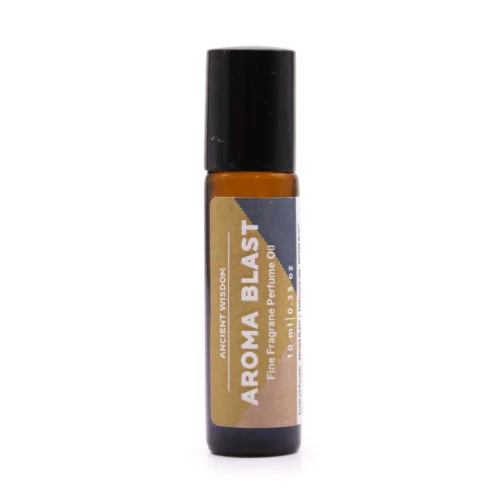 Roll on aceite de perfume Aroma Blast 10ml frasco color ámbar con aplicador roll-on