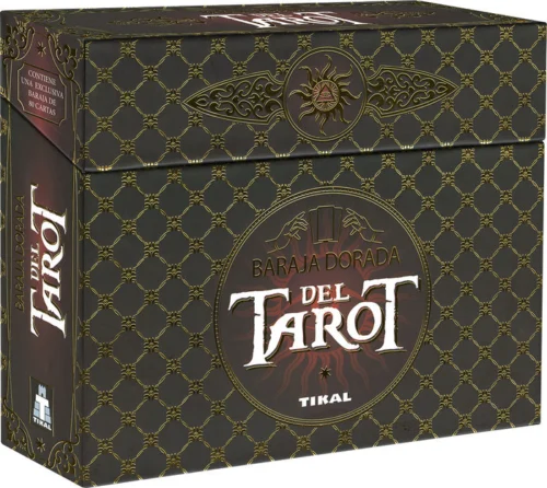 Baraja Dorada del Tarot para introspección y conexión espiritual con cartas tradicionales doradas