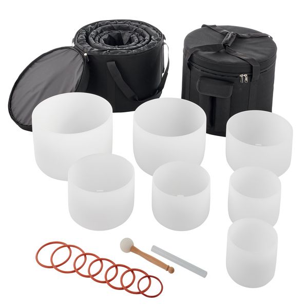 Set de 7 cuencos de cuarzo afinados a 432HZ