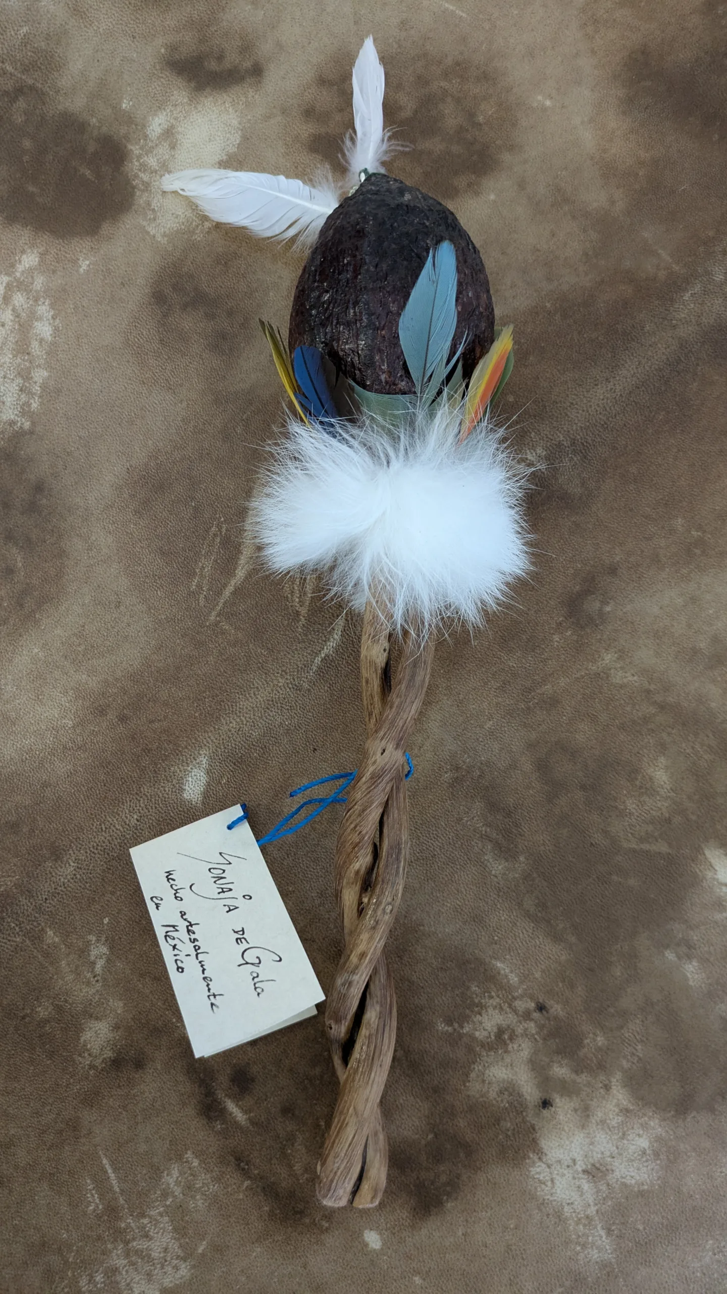 Sonajero ceremonial de cacao - Imagen 2