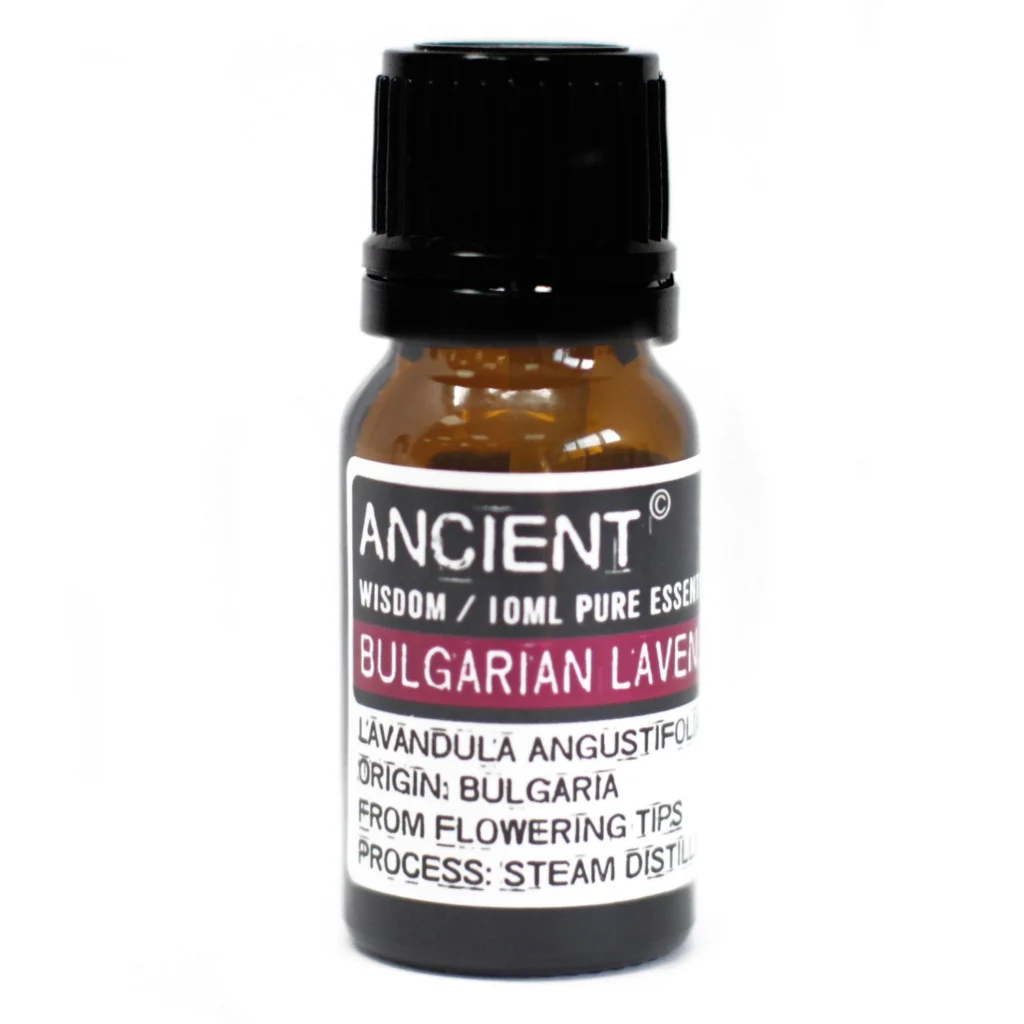 Aceites esenciales para dormir: los mejores y como usarlos 5 Aceite esencial de lavanda búlgara 10ml puro de Anscient Wisdom en frasco hermético