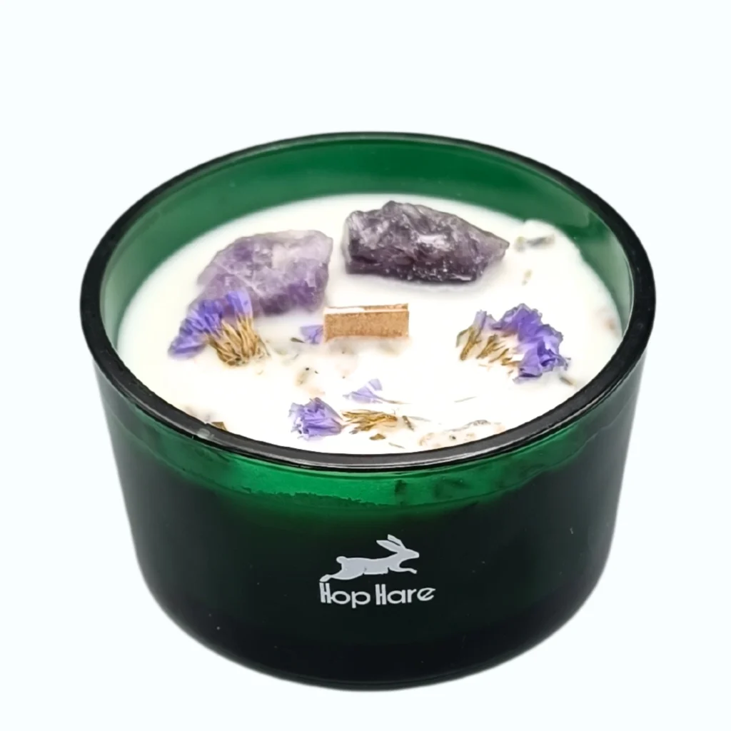 Vela de soja aroma lavanda La Luna natural ecológica para relajación y meditación
