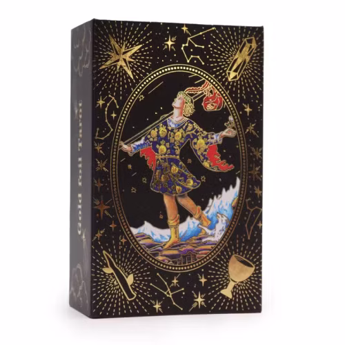 Oráculo Tarot Lámina de Oro que empiece la magia sobre fondo claro