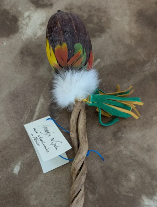 Sonajero ceremonial de cacao