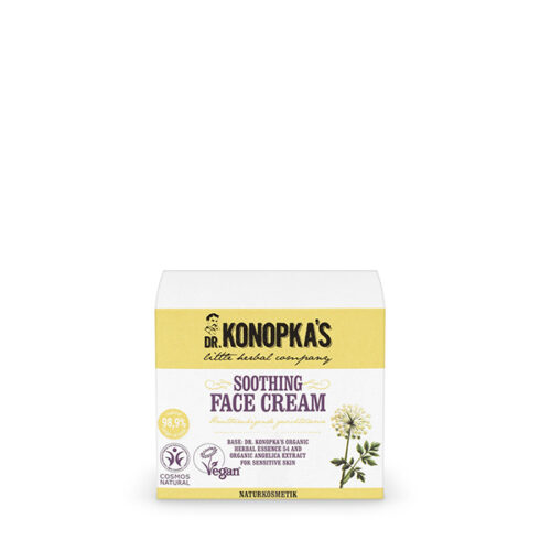 Crema facial balsámica Dr. Konopka's 50 ml para piel sensible con esencia orgánica herbal