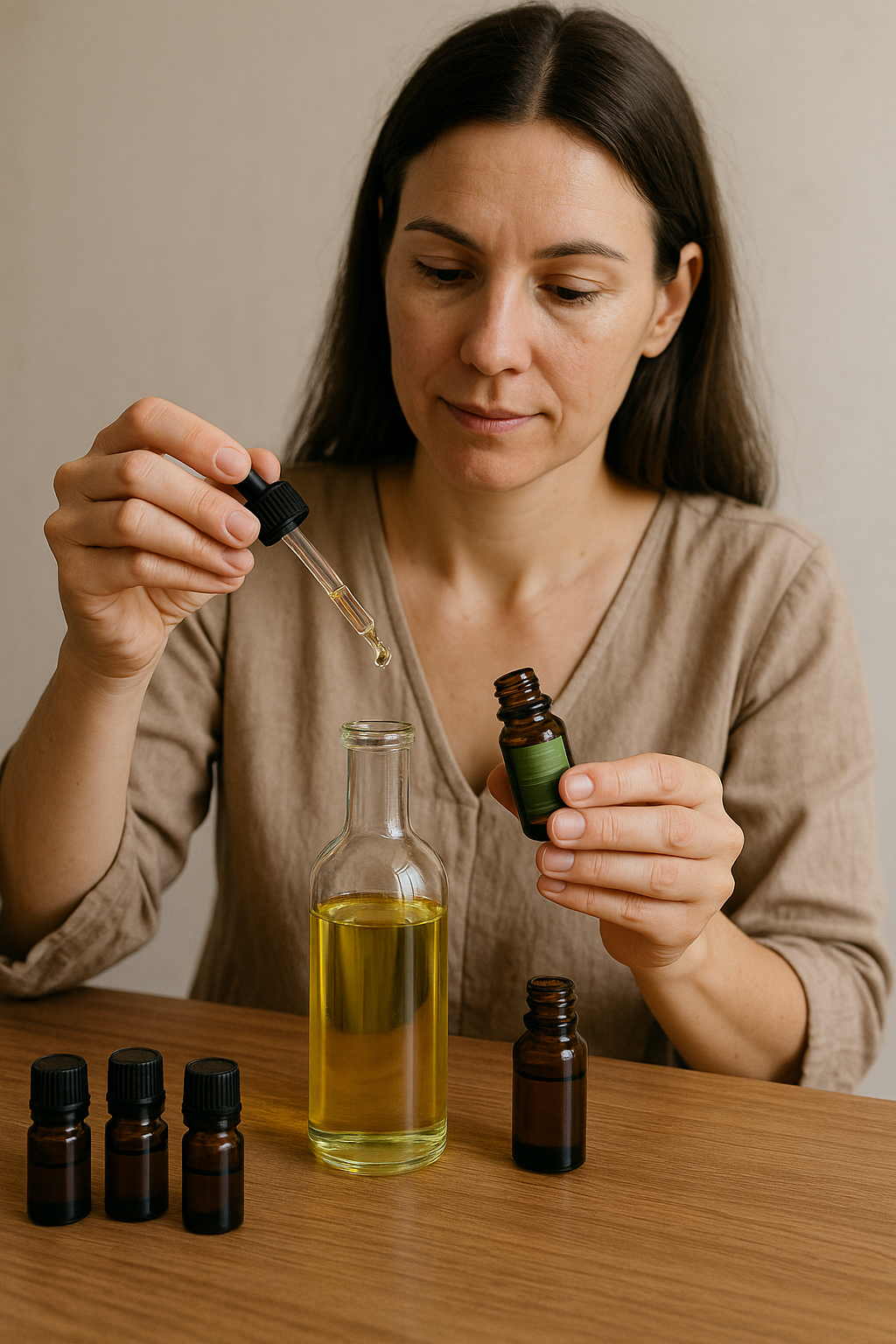 Aceites esenciales para la piel: guía segura 1 Mezclando aceite esencial con aceite portador para uso en la piel