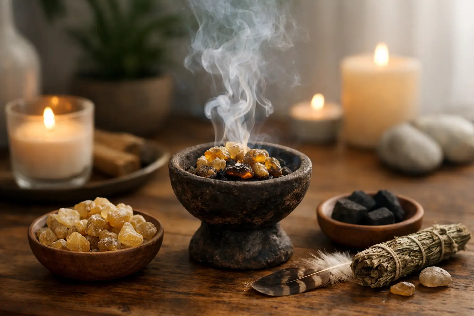 Resina copal ritual para crear calma en casa
