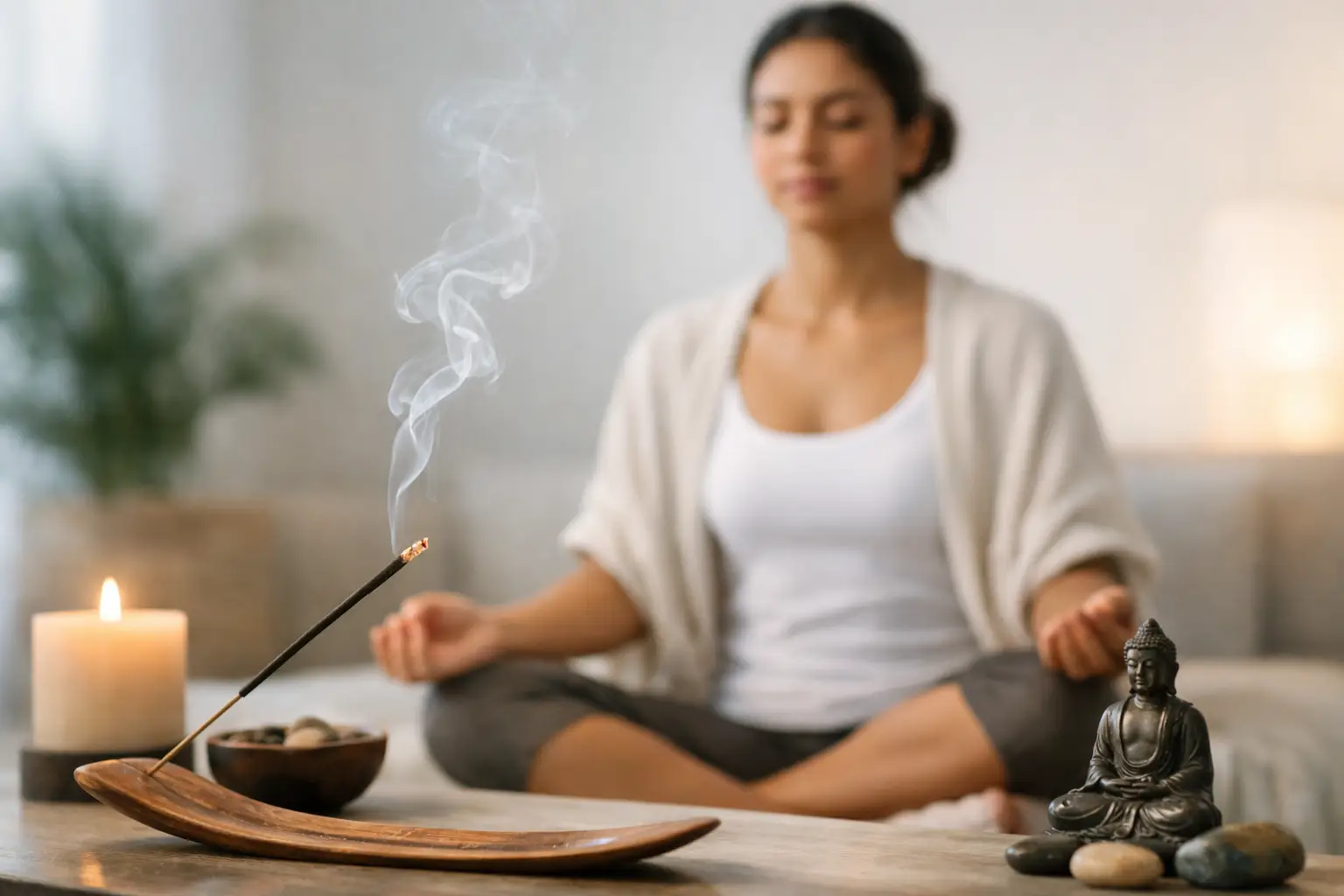 Cómo meditar con incienso y crear calma