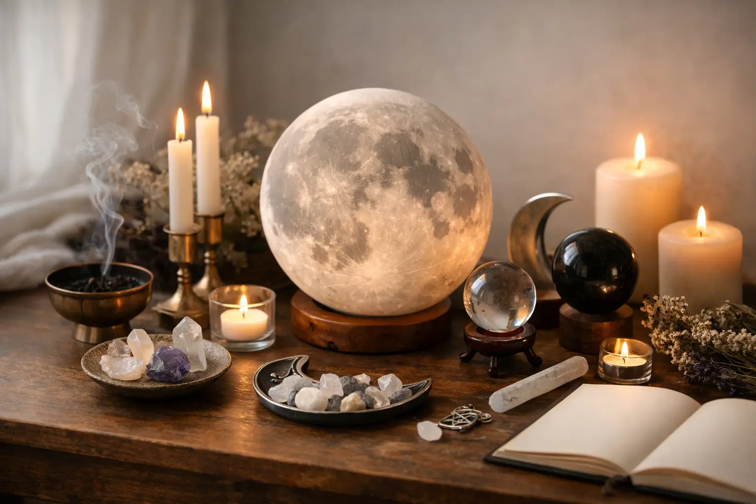 Cómo preparar un altar lunar en casa con intención