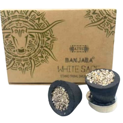 Inicio 9 Copas de resina salvia blanca para sahumerio sobre fondo neutro