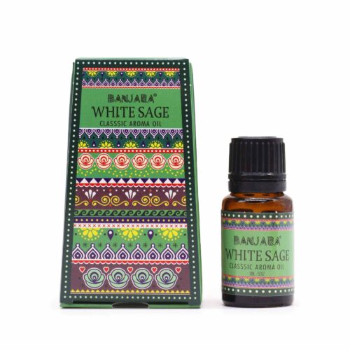 Frasco de aceite quemador white sage Banjara de 10 ml para aromadifusión