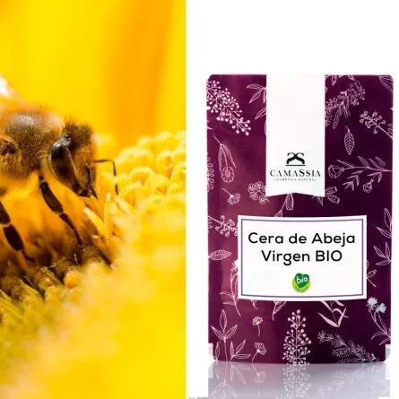 Inicio 9 Bloque de cera de abejas virgen bio Camassia de 50 gramos para cosmética natural