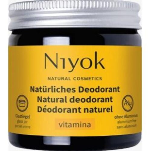 Desodorante vitamina Niyok 40ml natural sin químicos agresivos para protección diaria