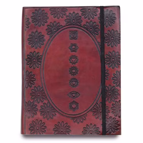 Cuaderno mediano con elástico Chakra Mandala de Esencia Nativa