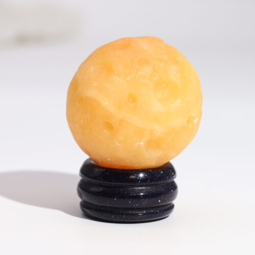 Jade amarillo Saturno 40mm esfera planetaria pulida
