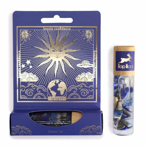 Roll-on aceite esencial sodalita Hop Hare El Sol con piedra preciosa