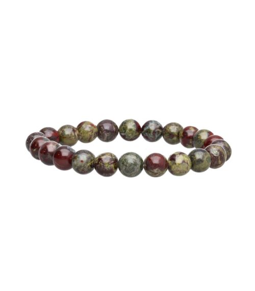 Pulsera sangre de dragón 8mm de mineral natural con cuentas redondas