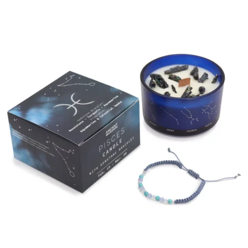 Pulsera de piedra lunar, turquesa y aguamarina incluida